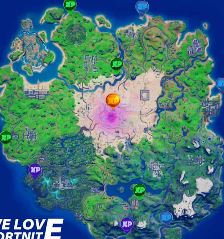 Fortnite Week 12 All XP Coins