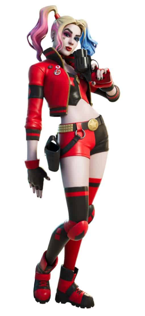 Fortnite X Dc Universe Infinite Rebirth Harley Queen Skin Armored Batman Zero Skin - harley quinn outfit code roblox