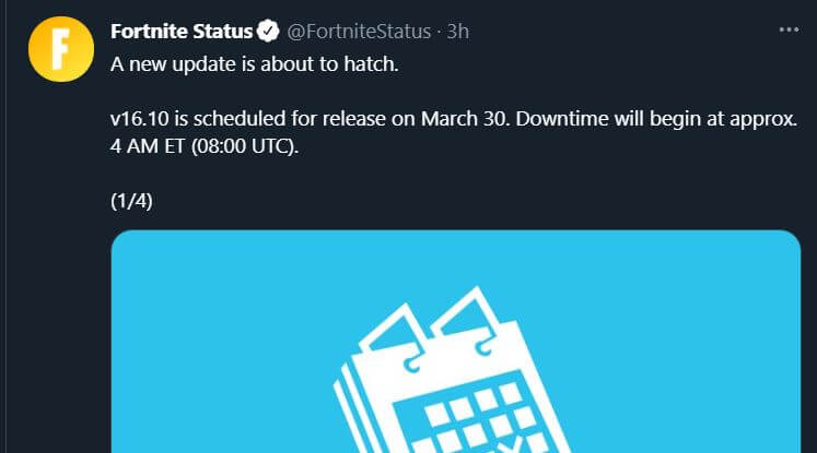 16.10 Fortnite Server Downtime
