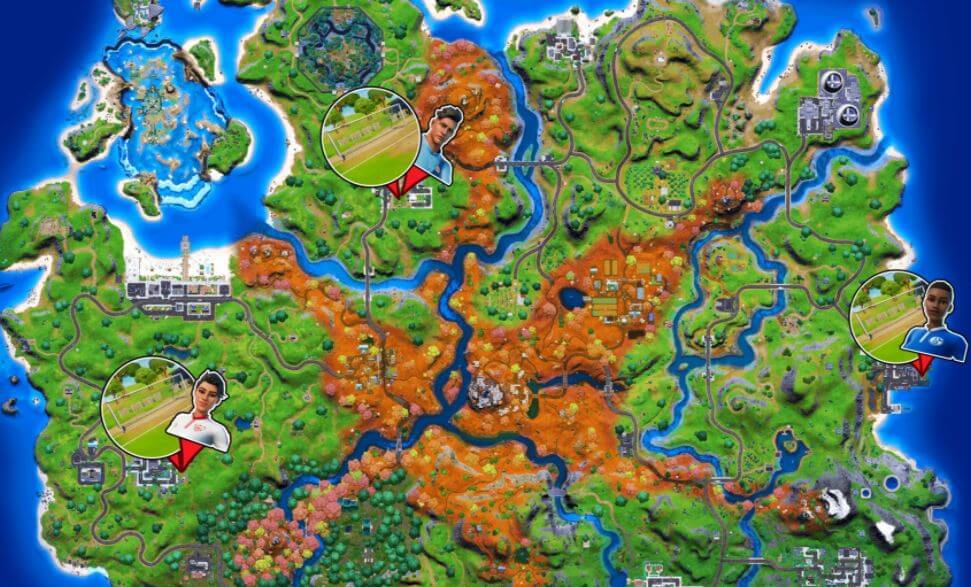 Soccer Characters Players Fortnite Map Locations
