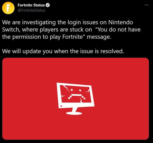 Stuck of checking for updates and no permission Fortnite