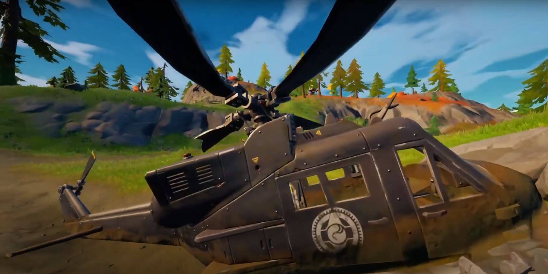 Fortnite Investigate A Downed Black Helicopter