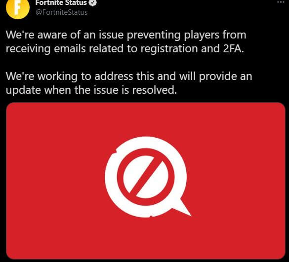 Email Verification not sending Epic Games