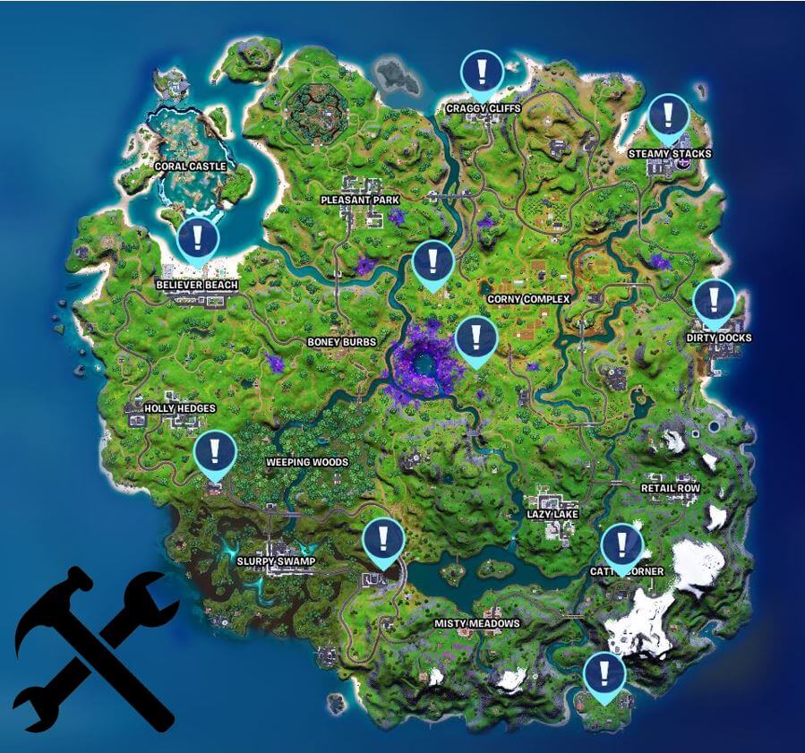 Fortnite Upgrade Bench Locations Chapter 2 Season 7 Where & How to