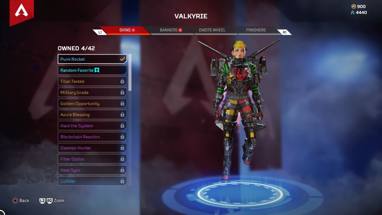 Valkyrie Apex Twitch Free Skin - Punk Rocker