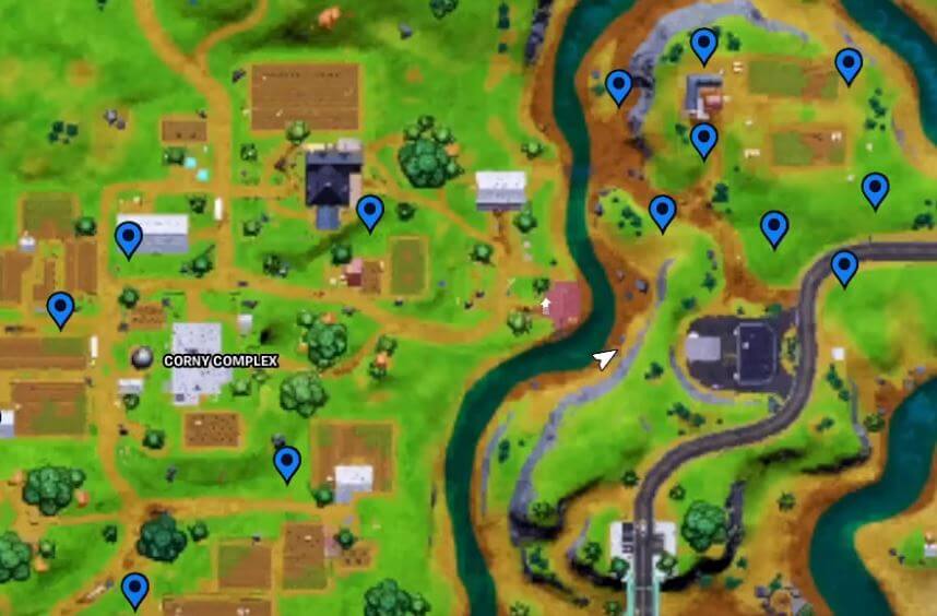 All Fortnite Cow Decoys Locations Map