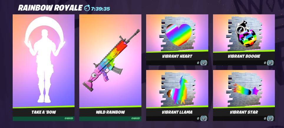 Rainbow Free Rewards In Fortnite