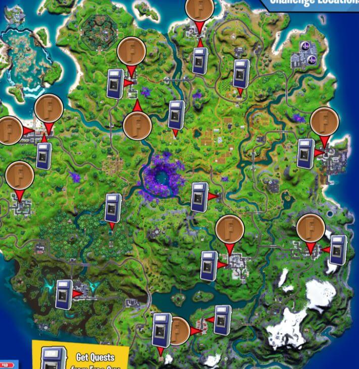All Place Coin Fortnite Locations