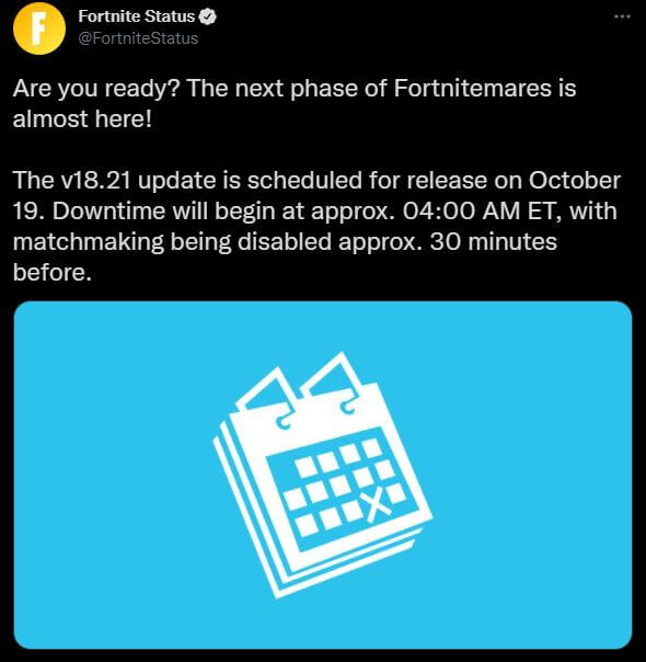 v18.21 Fortnite Update