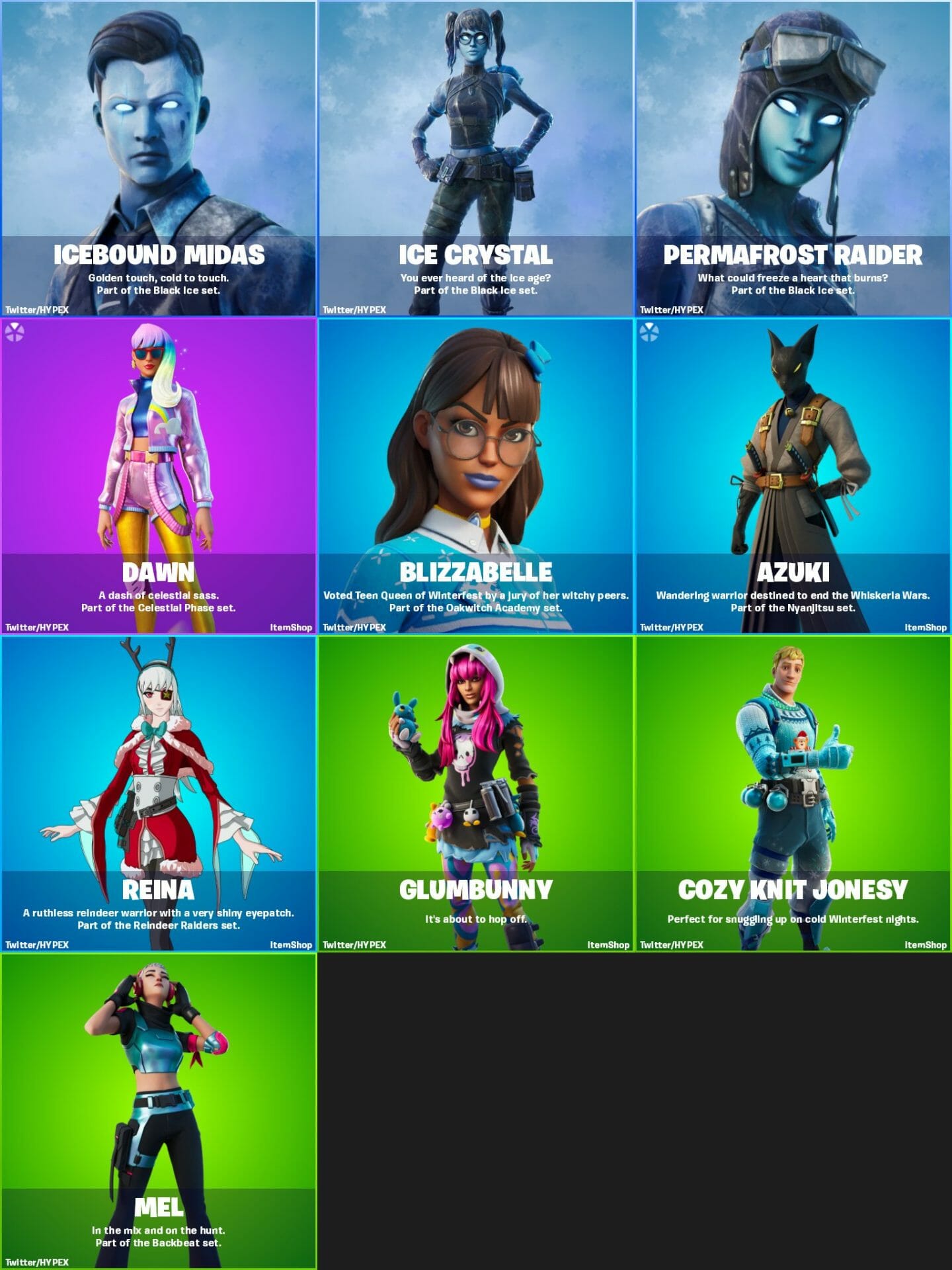 All New v19.01 Fortnite Leaked Skins & Cosmetics Free Winterfest