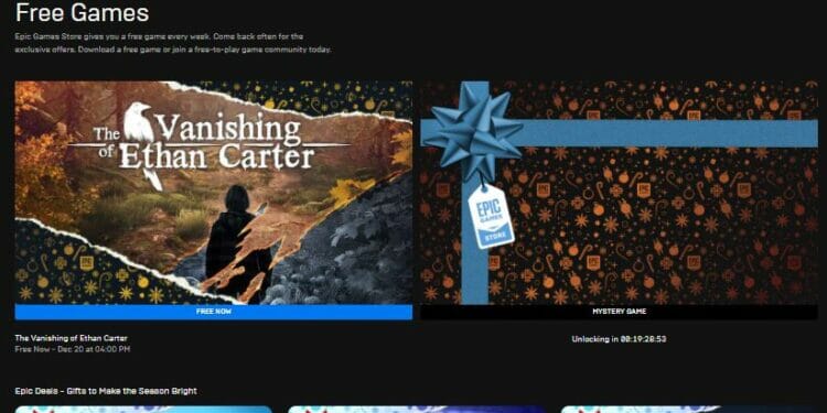 December 2021 Epic Games Store Free Games List