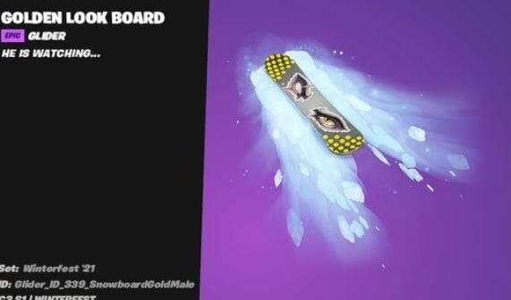 Golden Look Board Fortnite Glider