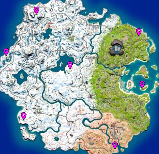 Seven Vaults All Fortnite Map Locations