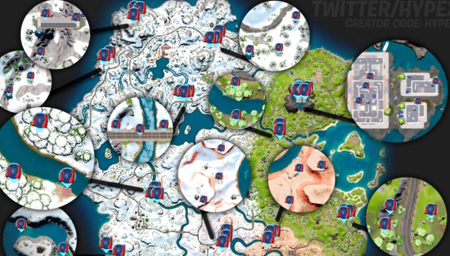 Spider Man Mythic Fortnite Spawn Locations Map