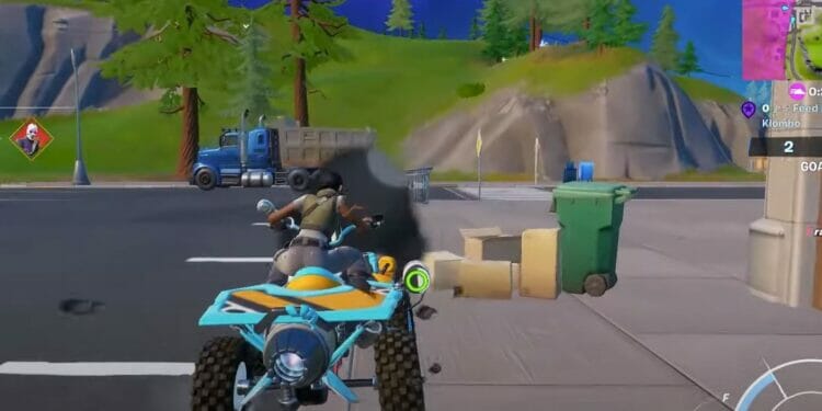 Fortnite Destroy objects while driving a Quadcrasher