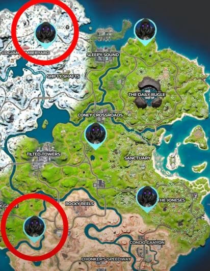 Fortnite IO Guard Forces Map Locations