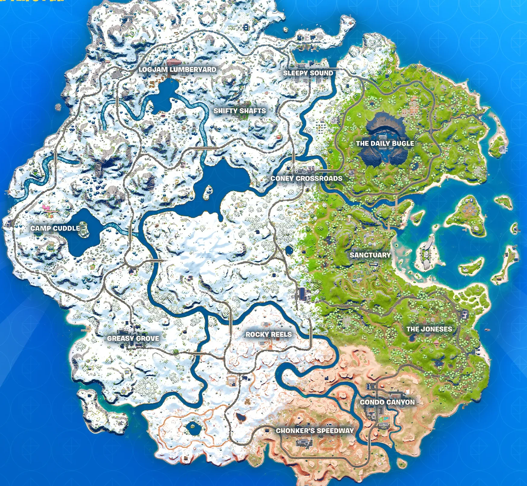 Fortnite Chapter 3, Season 1 Map