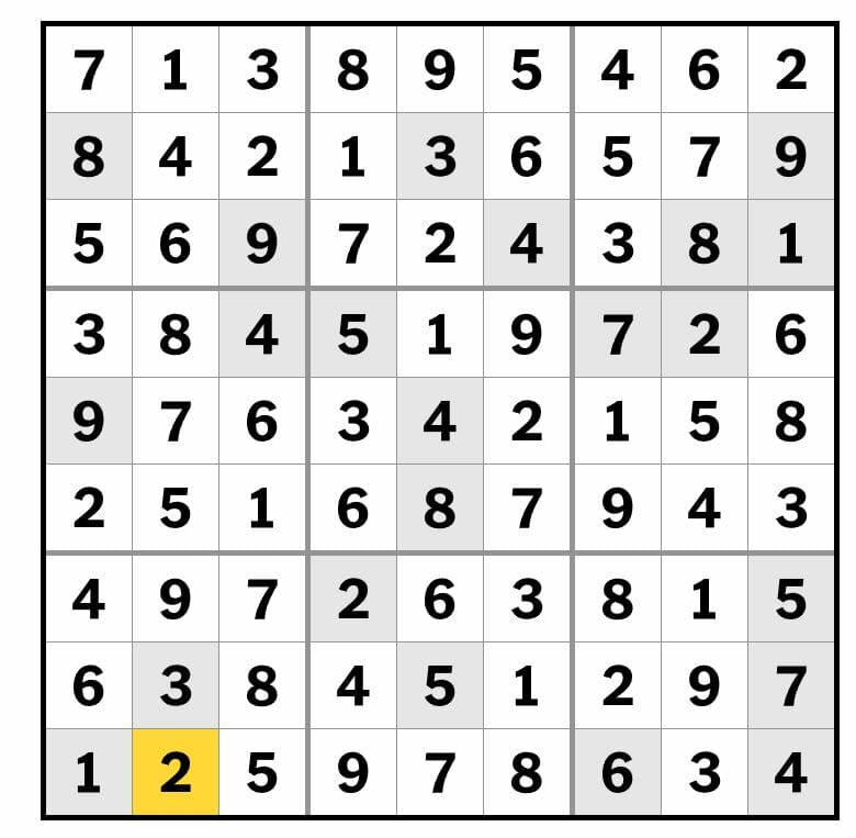 Nyt sudoku deals hard