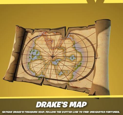Drake's Fortnite Treasure Map Uncharted