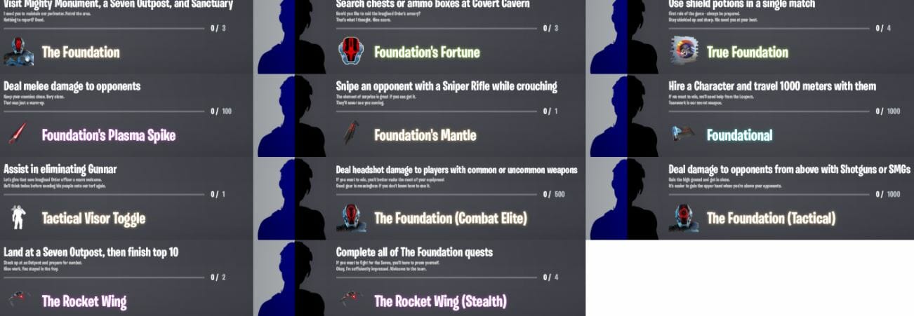 Foundation Fortnite Challenges