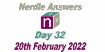 Nerdle 32 Answers - 20th February 2022