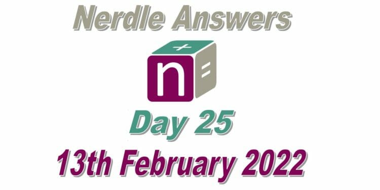 Nerdle Answers - 13th February 2022