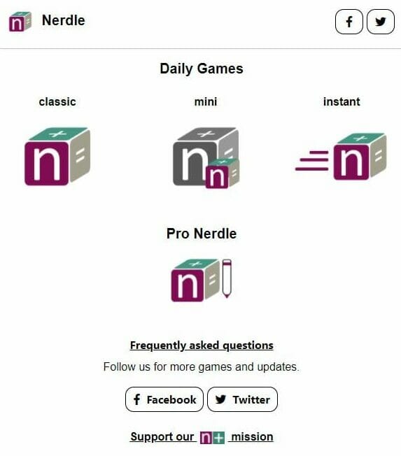 Nerdle Game Website