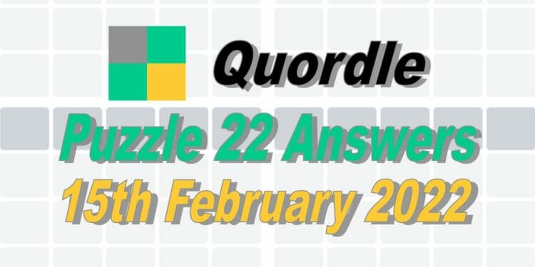 Quordle 22 - 15th February 2022