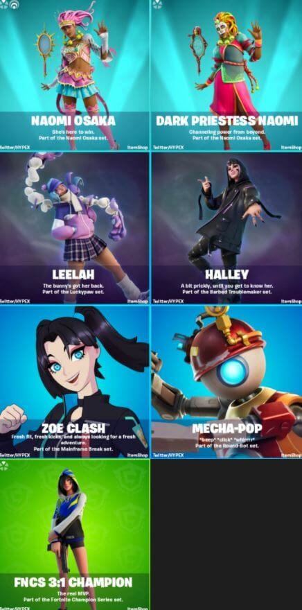 19.40 Fortnite Leaked and Upcoming Skins