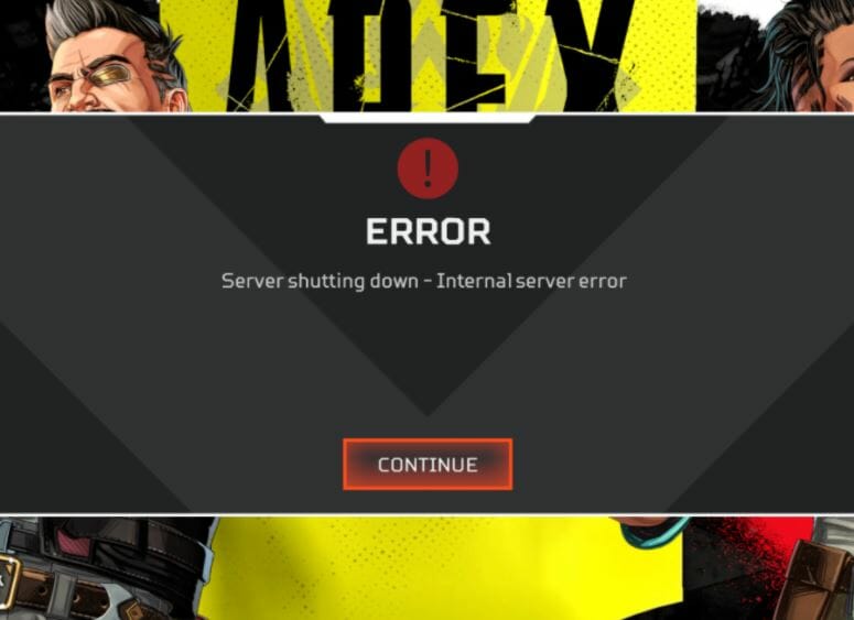 Apex Legends Server Shutting Down Internal Server Error