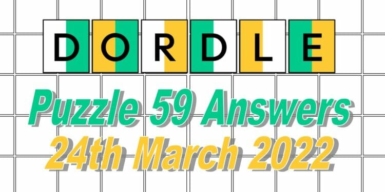 Daily Dordle 59 - 24th March 2022