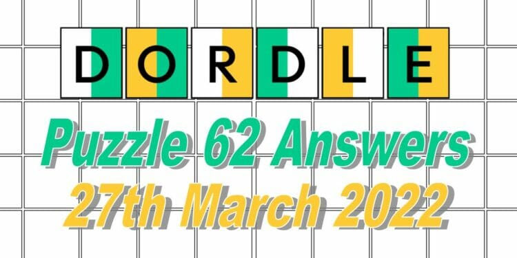 Daily Dordle 62 - 27th March 2022