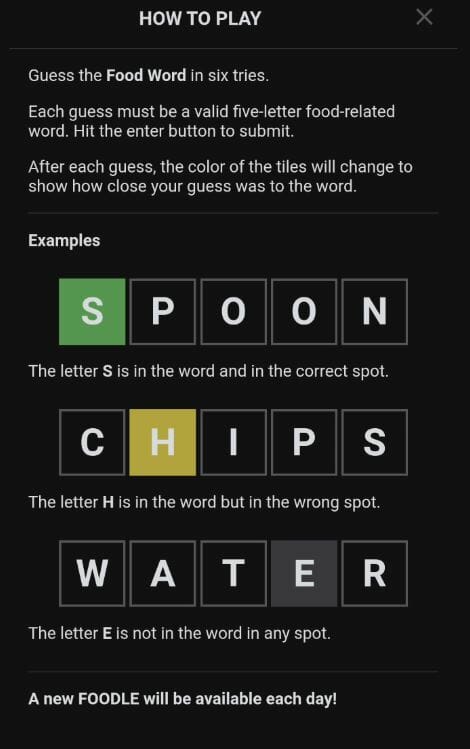 Foodle - How To Play