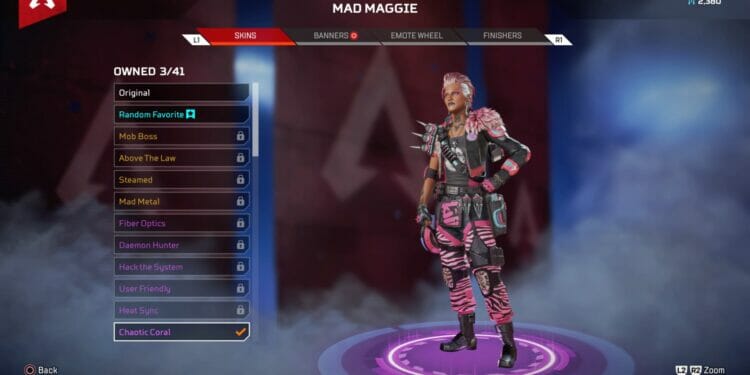 Apex Legends Mad Maggie Chaotic Coral Skin