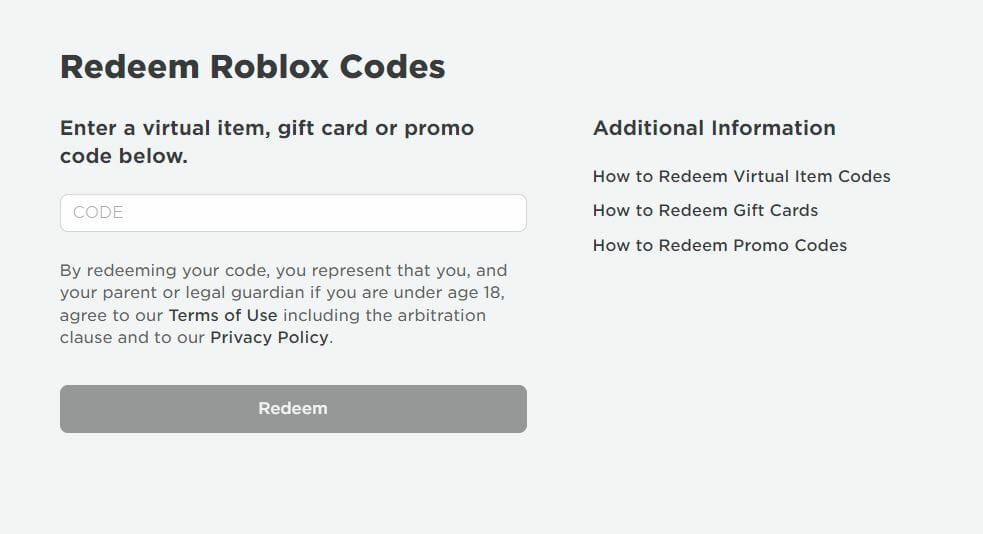 Roblox Redeem Promo Codes
