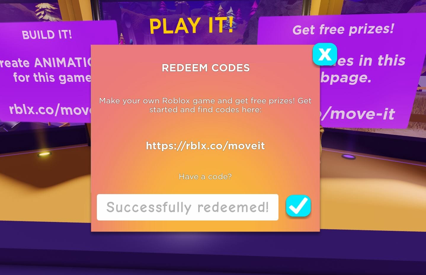 Redeem roblox promo codes