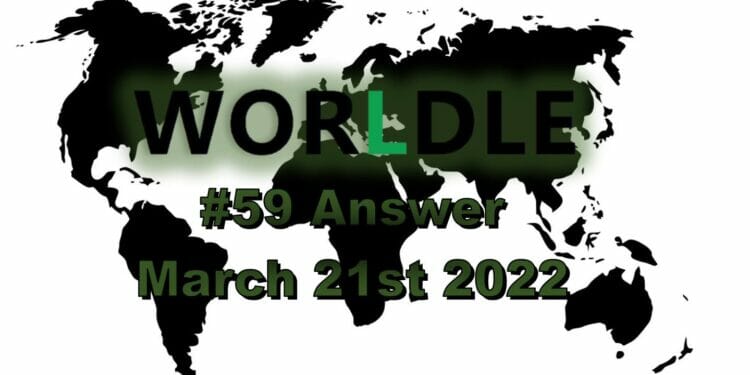 Worldle 59 - March 21st 2022