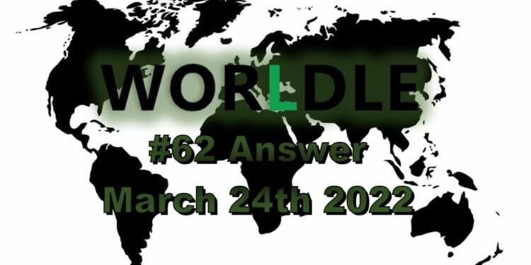 Worldle 62 - March 24th 2022