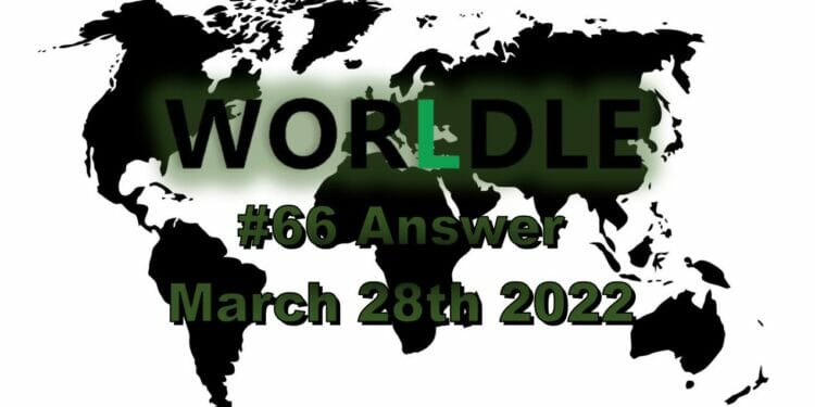 Worldle 66 - March 28th 2022