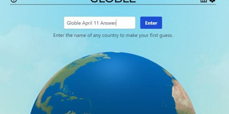 April 11 Globle Answer Today Game