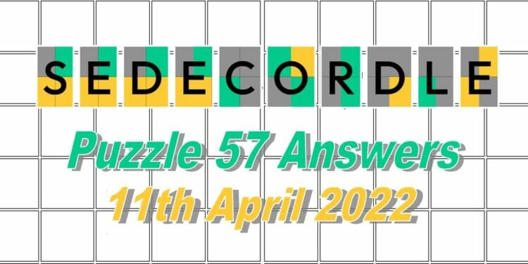Daily Sedecordle 57 - April 11th, 2022