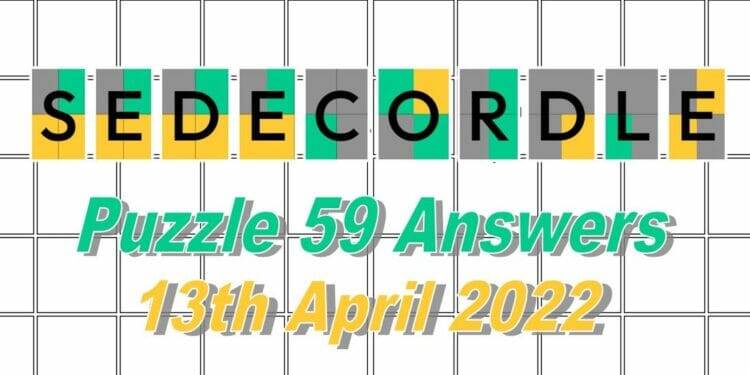 Daily Sedecordle 59 - April 13th, 2022