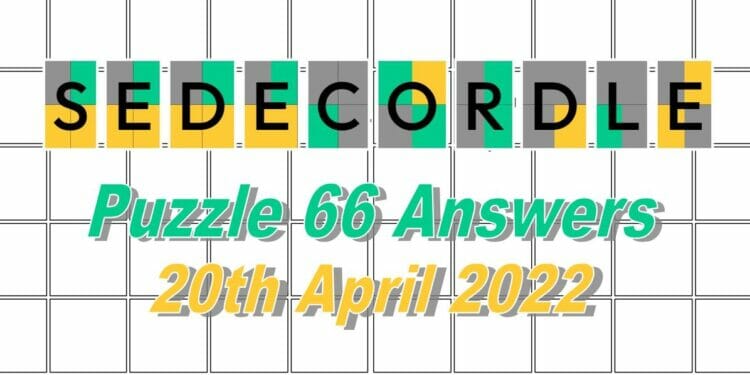 Daily Sedecordle 66 - April 20, 2022
