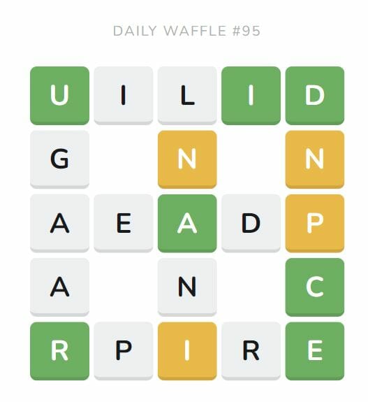 Today’s ‘Waffle Game’ 95 Answer April 26 2022 Solution  Fortnite Insider