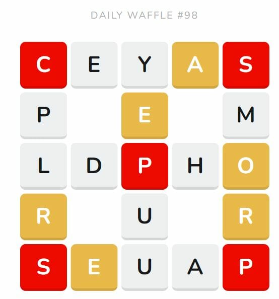 Daily Waffle! #waffle #dailywaffle #wordle #wordletok #dailygames #gam