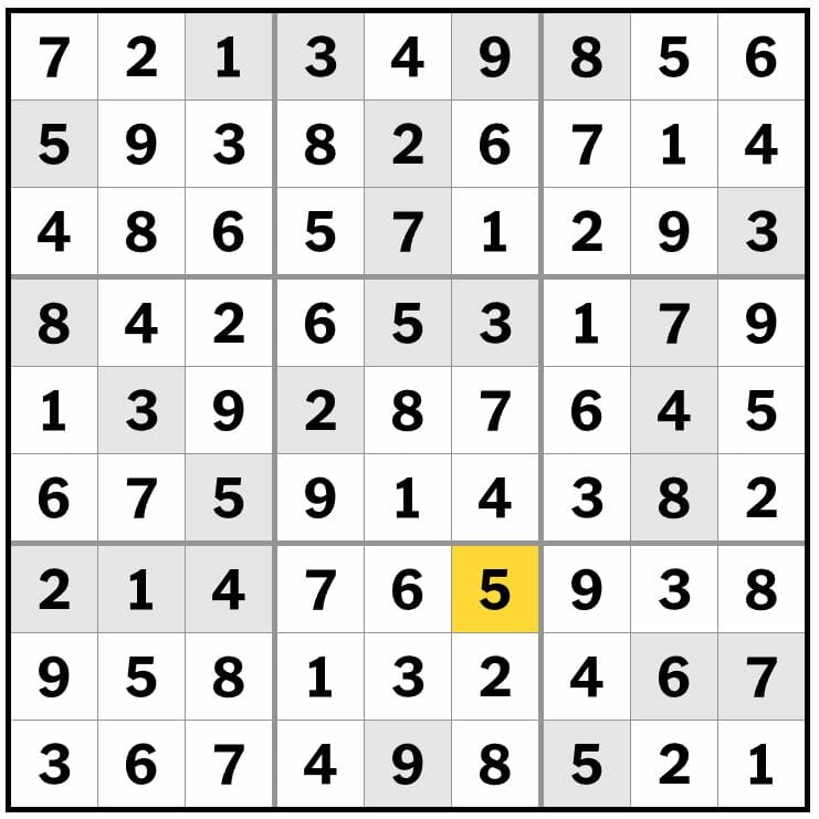 New York Times Sudoku Hard Solution - 4th April 2022