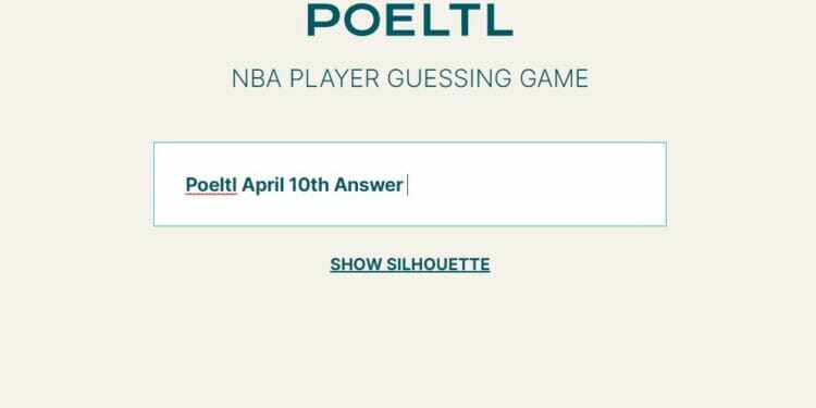 Poeltl April 10th NBA 45 Wordle Answer 2022
