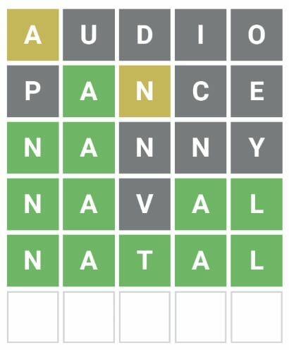 Wordle 290 Answer - 5th April 2022