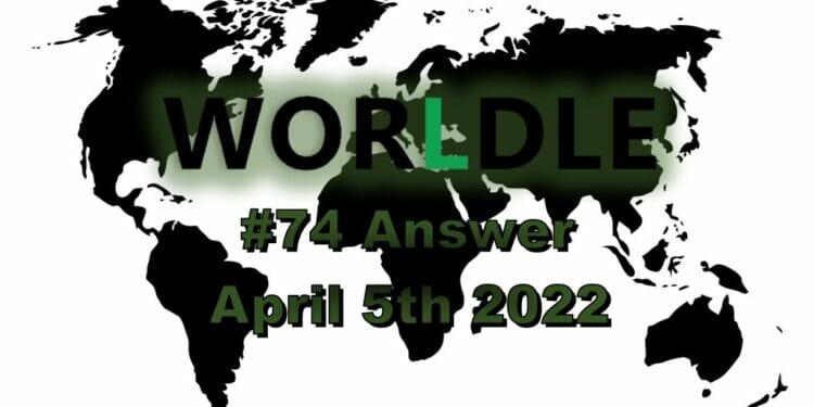Worldle 74 - April 5th 2022