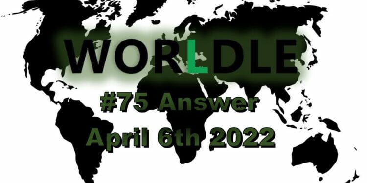 Worldle 75 - April 6th 2022